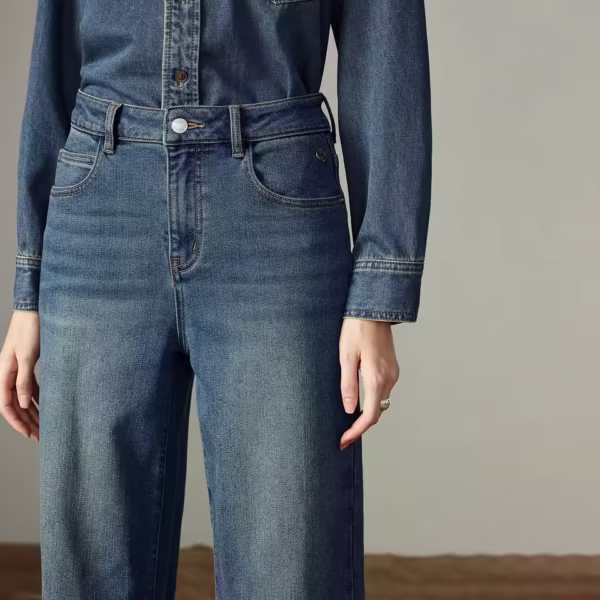 S7ac6c429fc054914870f5340b50f3705k.jpg_960x960q75.jpg_ Winter New Mid-low Rise Wide-leg Pants Elastic Warm Fleece-lined Slimming Long Trousers